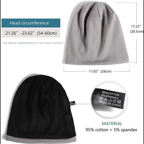 Lvaiz Womens Knitted Beanie Waffle Slouchy Skullcap for Men Stretchy Thin main image 5